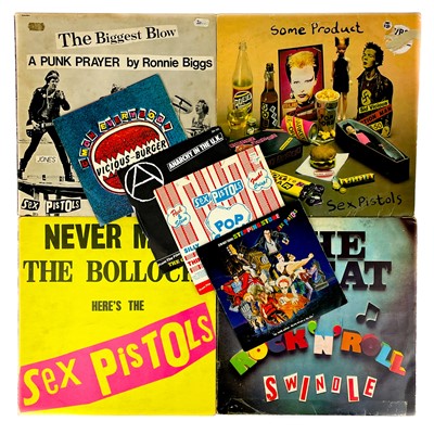 Lot 65 - Sex Pistols. Four 12" long players and four 7" singles.