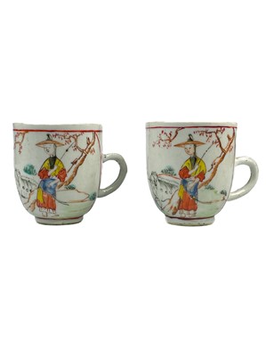 Lot 466 - Two Chinese porcelain coffee cups, 18th century.