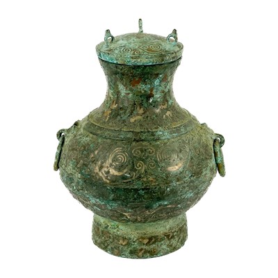 Lot 503 - A Chinese bronze ritual vessel 'Hu', in Han style.