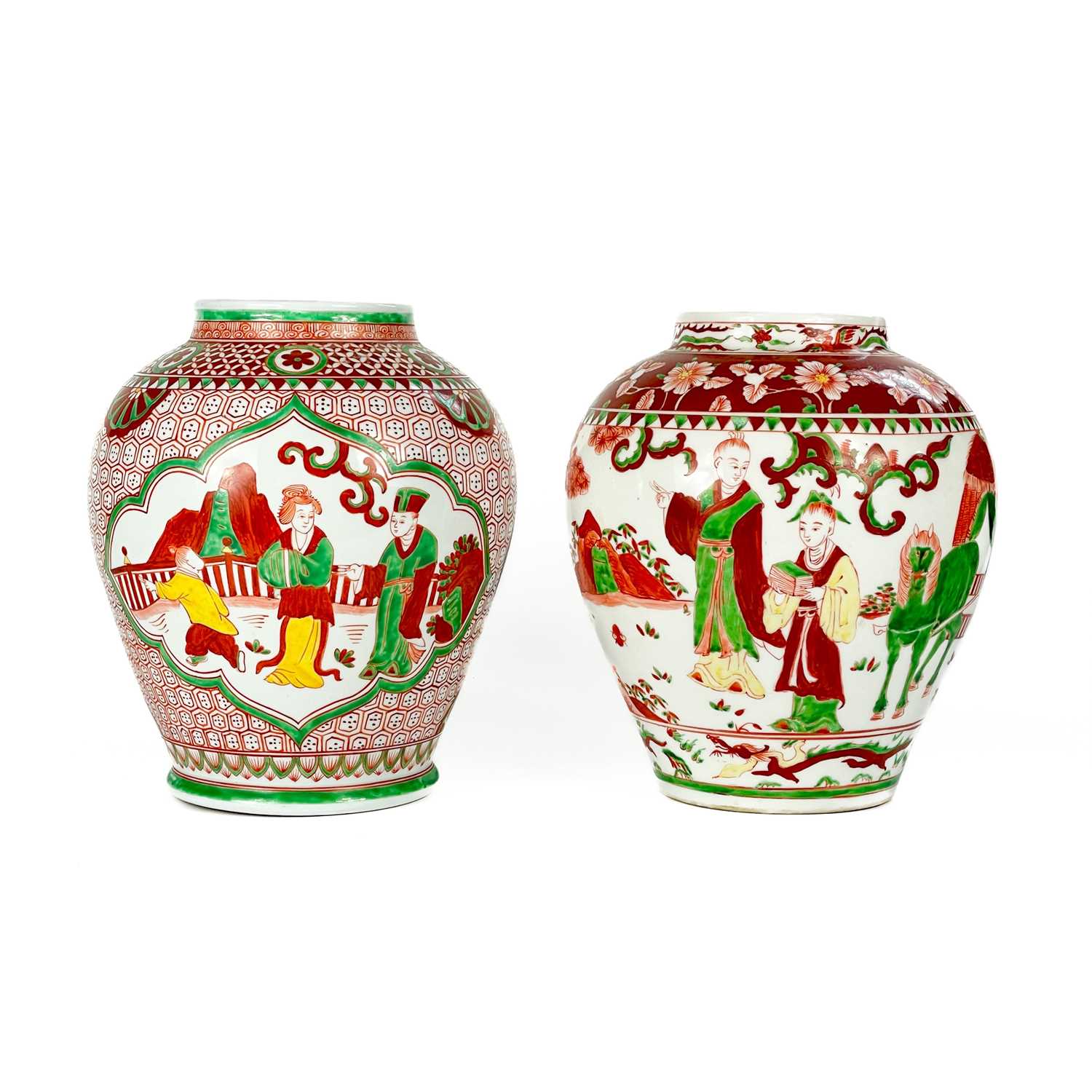 Lot 494 - Two Chinese porcelain vases, 20th century.