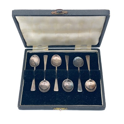 Lot 200 - A modern silver cased set of six demitasse spoons by William Suckling Ltd.