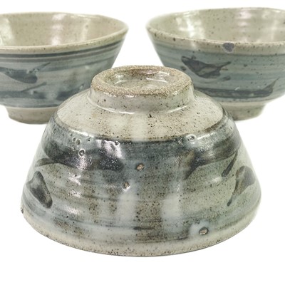 Lot 804 - Three Leach pottery stoneware Z bowls.