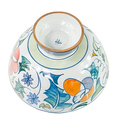 Lot 425 - A Julian Bellmont Aldermaston pottery large circular footed tureen and cover.
