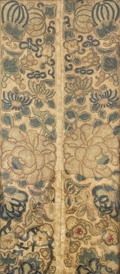 Lot 255 - A section of a silk work panel.