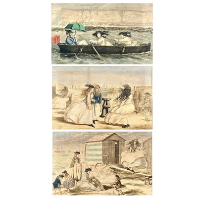 Lot 1410 - Three 19th century coloured lithographs.