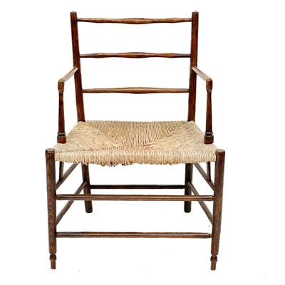 Lot 13 - A 19th century Sussex ash elbow chair.