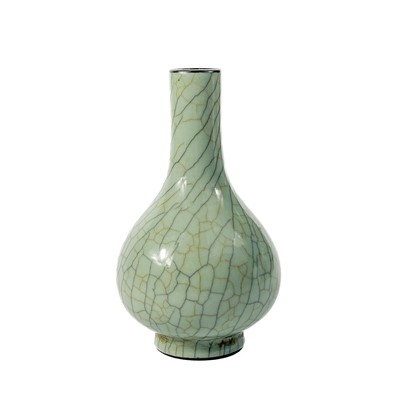 Lot 624 - A Chinese crackle glaze Ge-type bottle vase.