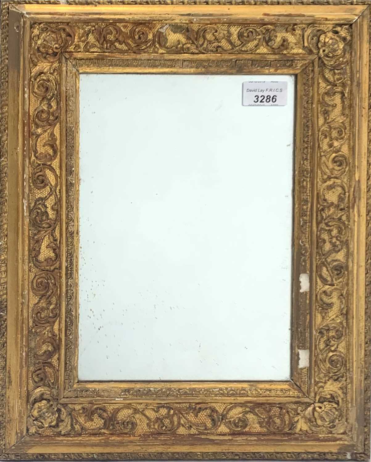 Lot 3286 - A gilt framed rectangular wall mirror, 19th...