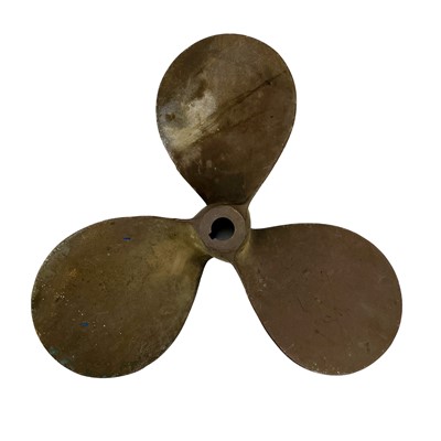 Lot 132 - A bronze three foil marine propellor.