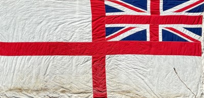 Lot 43 - A large Royal Navy white ensign.