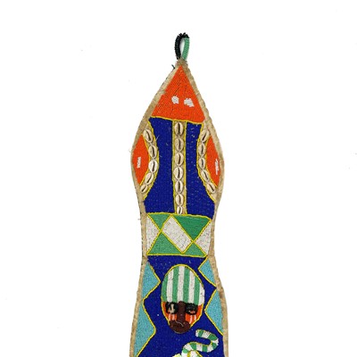 Lot 172 - A Yoruba beadwork and cowrie shell sash.