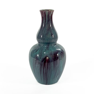 Lot 641 - A Chinese flambe double gourd vase.