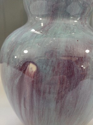 Lot 641 - A Chinese flambe double gourd vase.