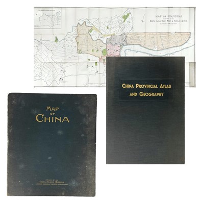 Lot 629 - China interest. Two early 20th century maps and an atlas.