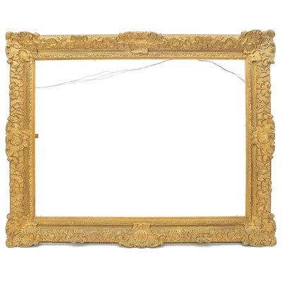 Lot 242 - A large gesso gilt picture frame.