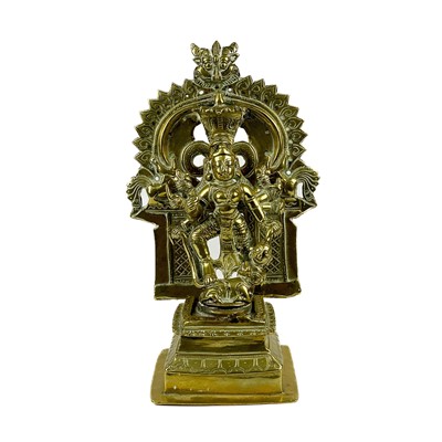 Lot 100 - An Indian bronze shrine of Shiva, 19th century.