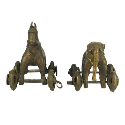 Lot 108 - Two Indian bronze temple toys, circa 1900.