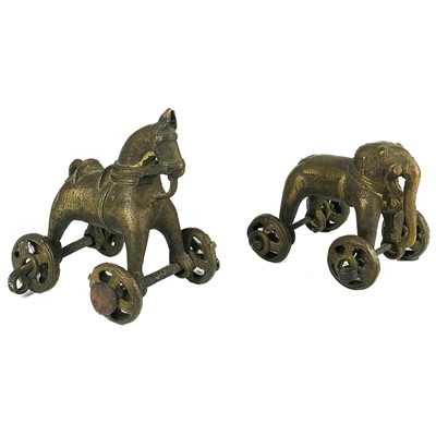 Lot 108 - Two Indian bronze temple toys, circa 1900.