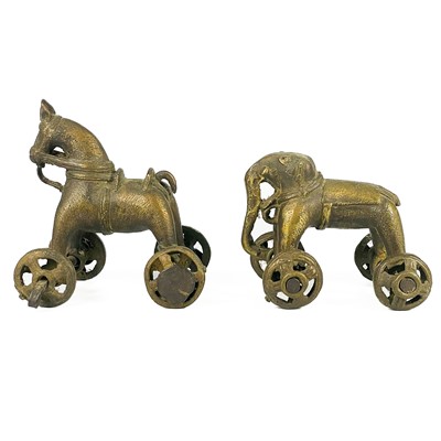 Lot 108 - Two Indian bronze temple toys, circa 1900.