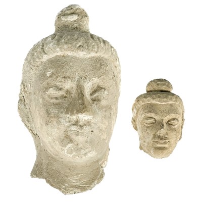 Lot 116 - Two Indian stone heads.