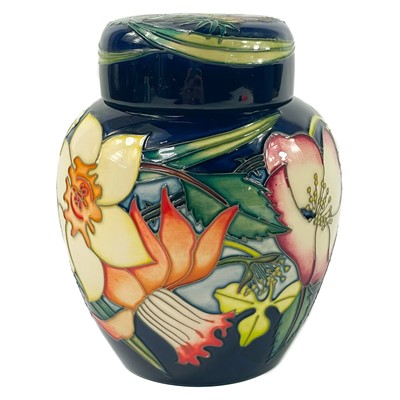 Lot 831 - Moorcroft ginger jar and cover designed by Emma Bossons.