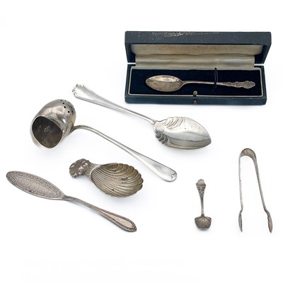 Lot 209 - A collection of silver cutlery.