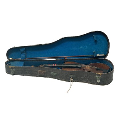 Lot 118 - Two cased violins with bows.