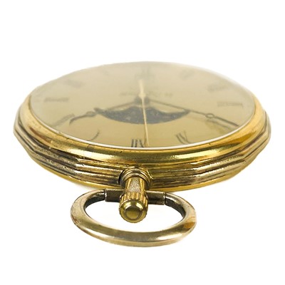 Lot 20 - A modern Le Cheminant gold plated quartz pocket watch.