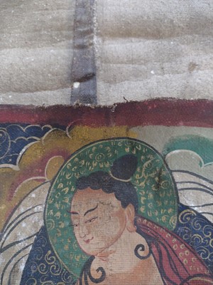 Lot 711 - A large Tibetan thangka, 19th century.