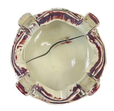 Lot 840 - A Ruskin high-fired bowl, sang de boeuf glaze with incised border.