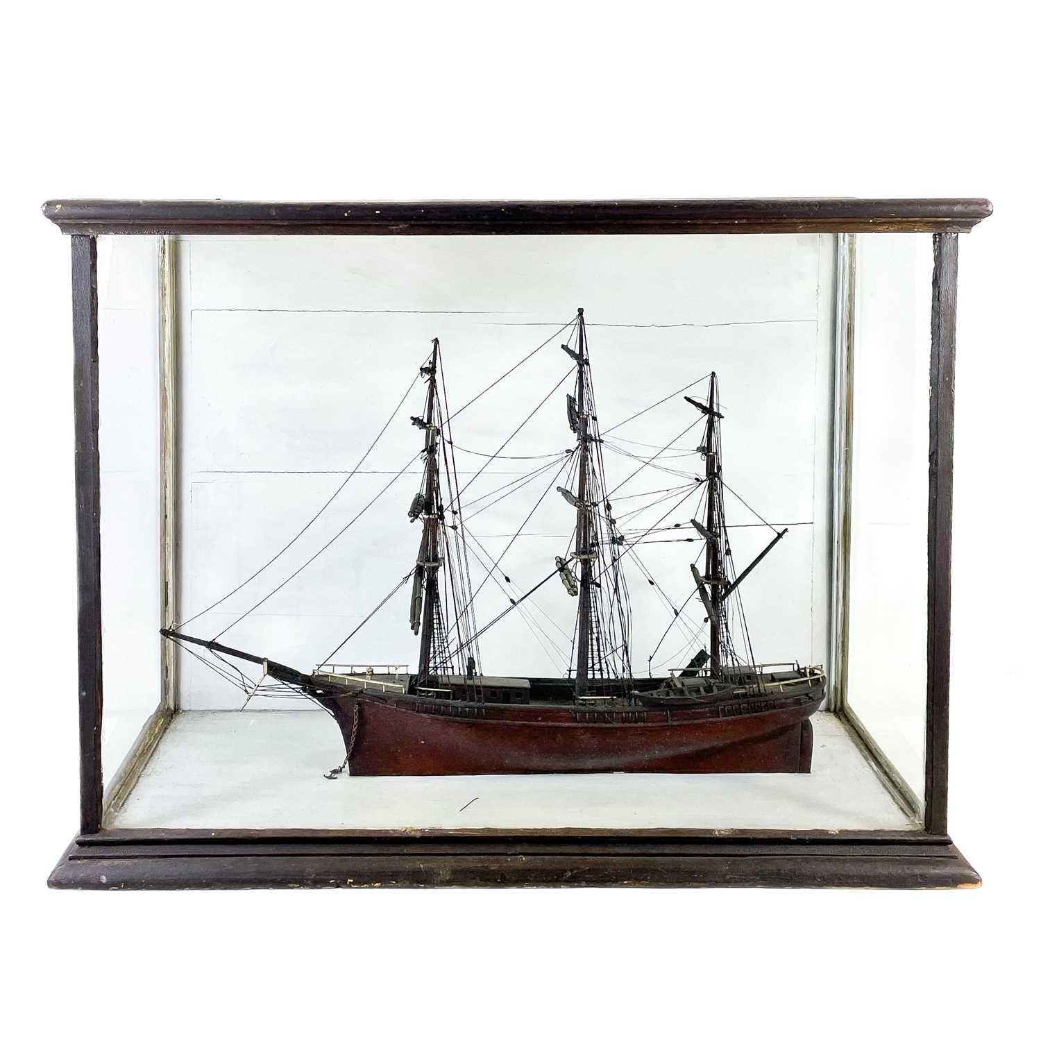 Lot 96 - A model of a 19th century three masted whaling ship.