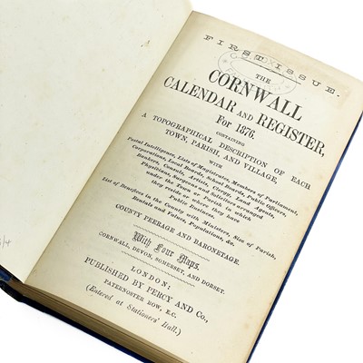 Lot 391 - The Cornwall Calender and Register for 1876.