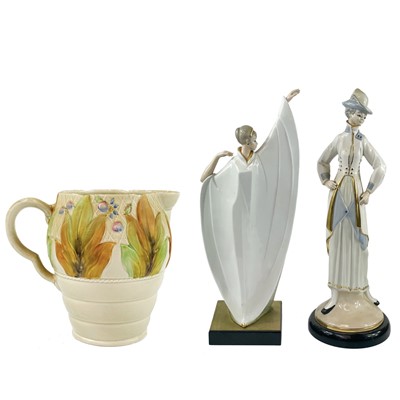 Lot 930 - A Clarice Cliff Celtic Leaf and Berry jug