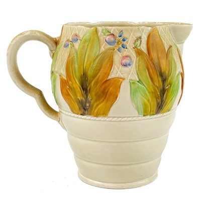 Lot 930 - A Clarice Cliff Celtic Leaf and Berry jug