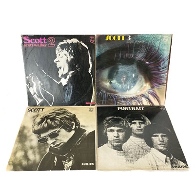 Lot 169 - Scott Walker and The Walker Brothers 12" albums, one signed.