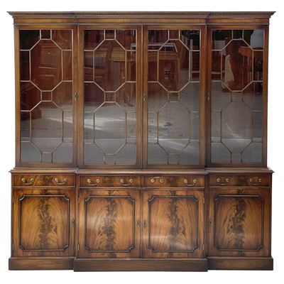 Lot 1891 - A large Georgian style bookcase by Bevan Furnell Reprodux.