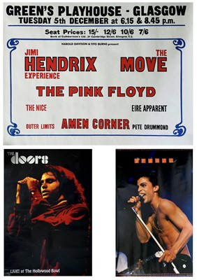 Lot 155 - Three posters. The Doors, The Jimi Hendrix Experience and Prince.