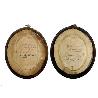 Lot 64 - A pair of Victorian silhouette portraits.