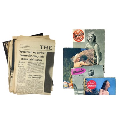 Lot 218 - A small collection of newspapers.