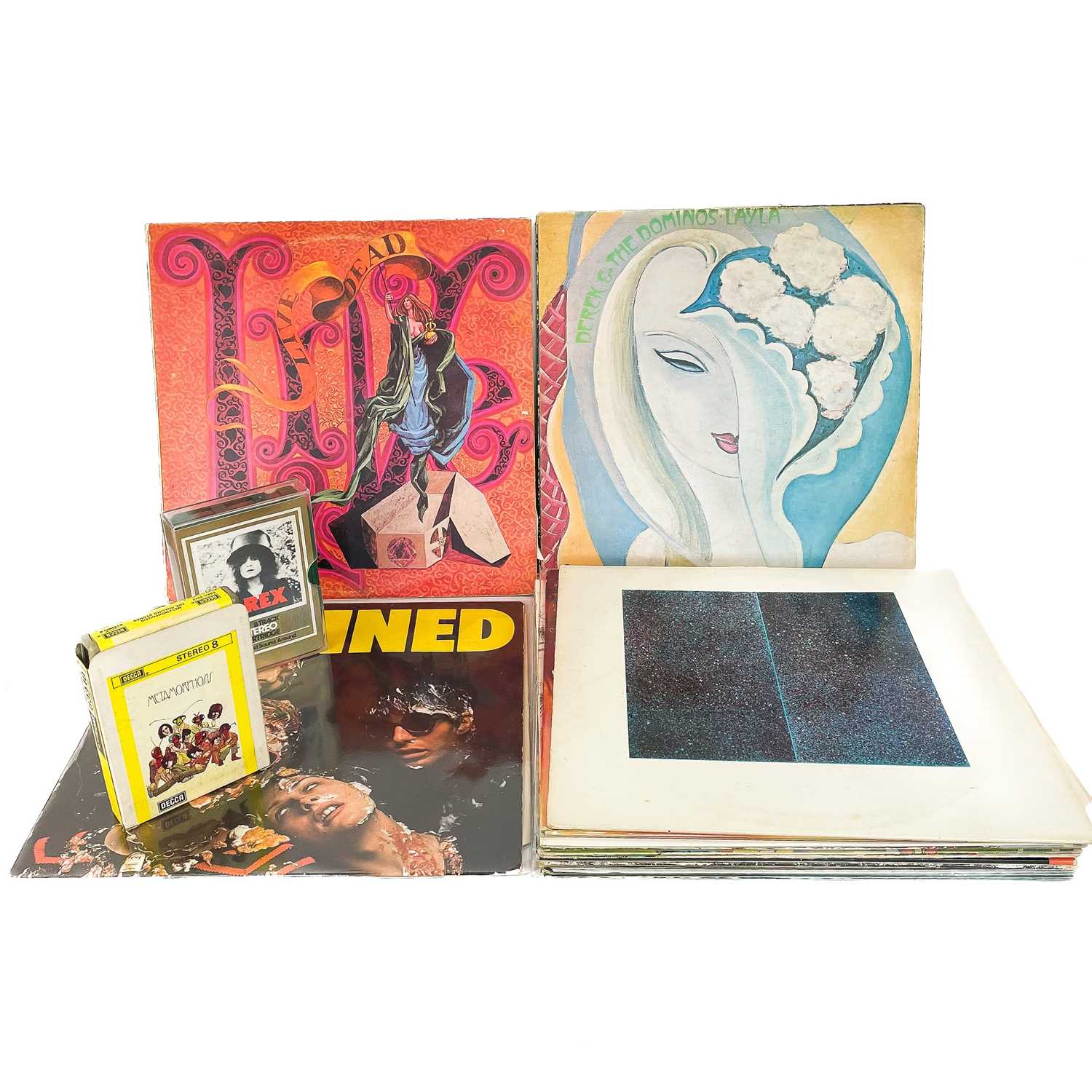 Lot 72 - ROCK, 12" vinyl and 8-track cartridges.