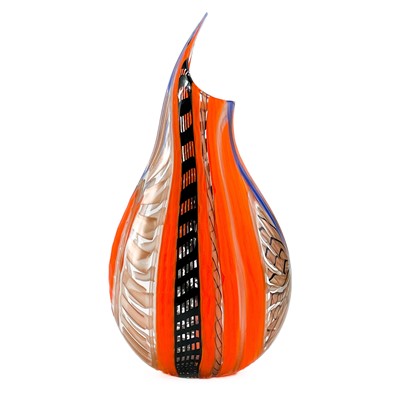 Lot 438 - Luca Vidal Murano glass art glass vase.