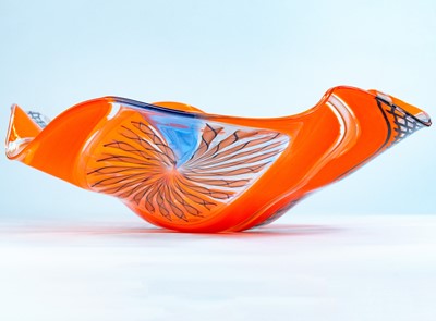 Lot 443 - Luca Vidal Murano art glass bowl.