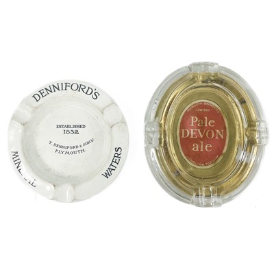 Lot 85 - Two promotional ashtrays.