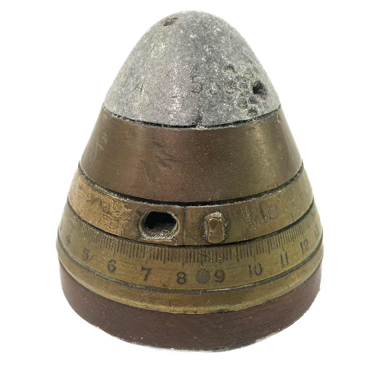 Lot 99 - A Shell nose fuse marked 'Battle of the Somme 1st July 1916'.