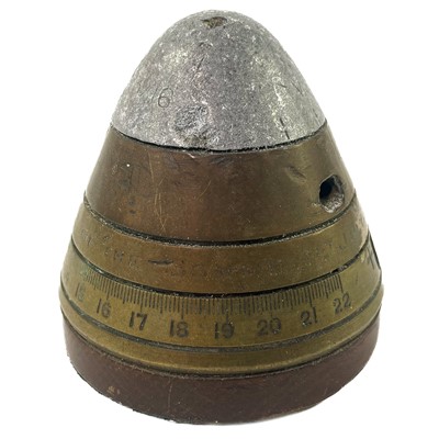 Lot 99 - A Shell nose fuse marked 'Battle of the Somme 1st July 1916'.