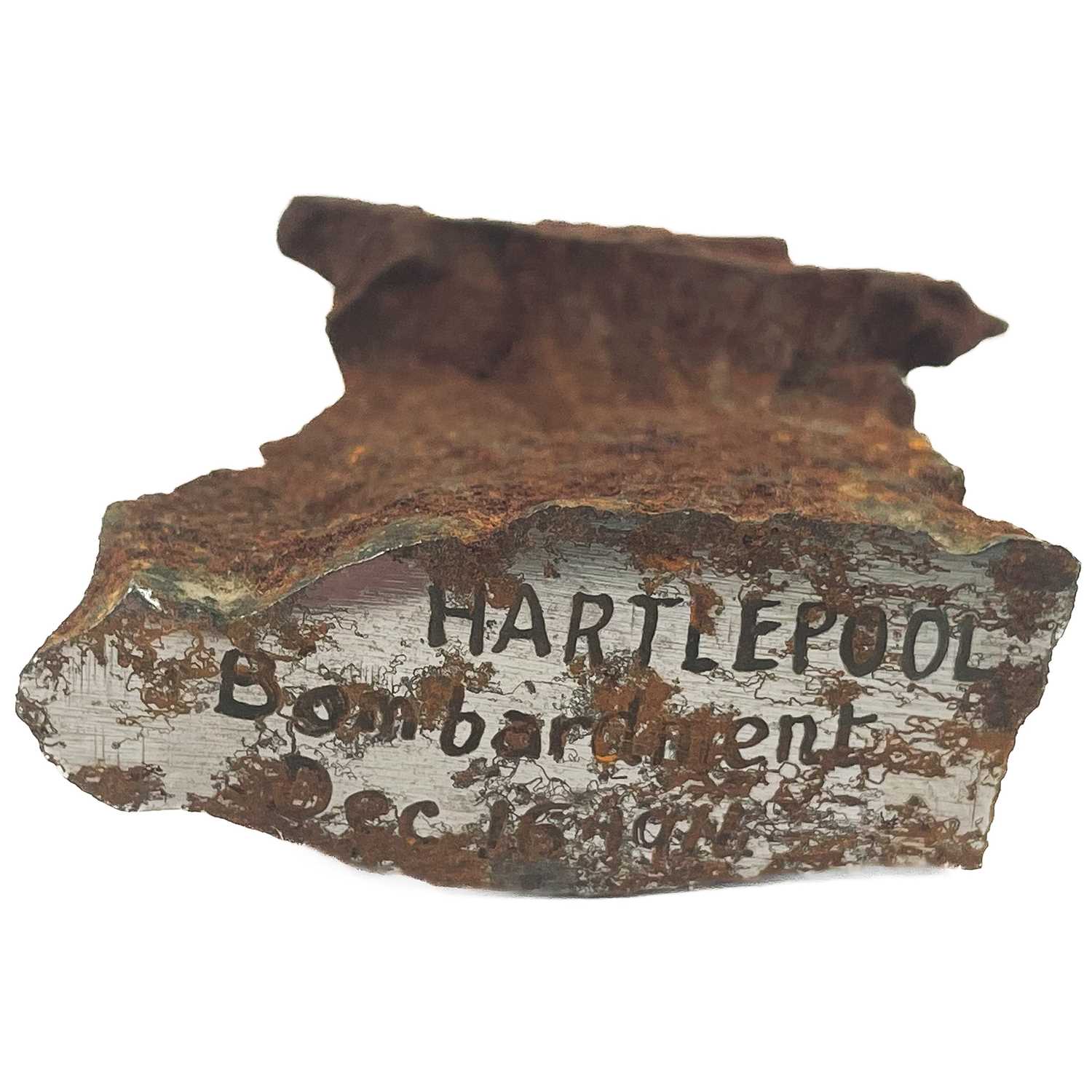 Lot 71 A piece of shrapnel from the shelling of