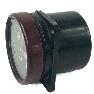 Lot 100 - A Boost gauge from the cockpit of a Royal Air Force fighter jet.