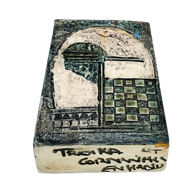 Lot 811 - A Troika slab vase by Linda Taylor.