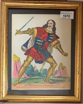 Lot 1070 - Two Victorian theatrical prints