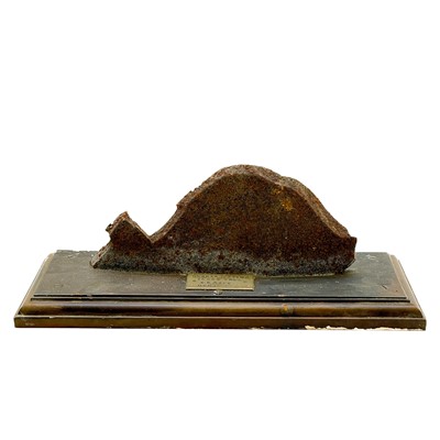 Lot 98 - A mounted Piece of a German torpedo.